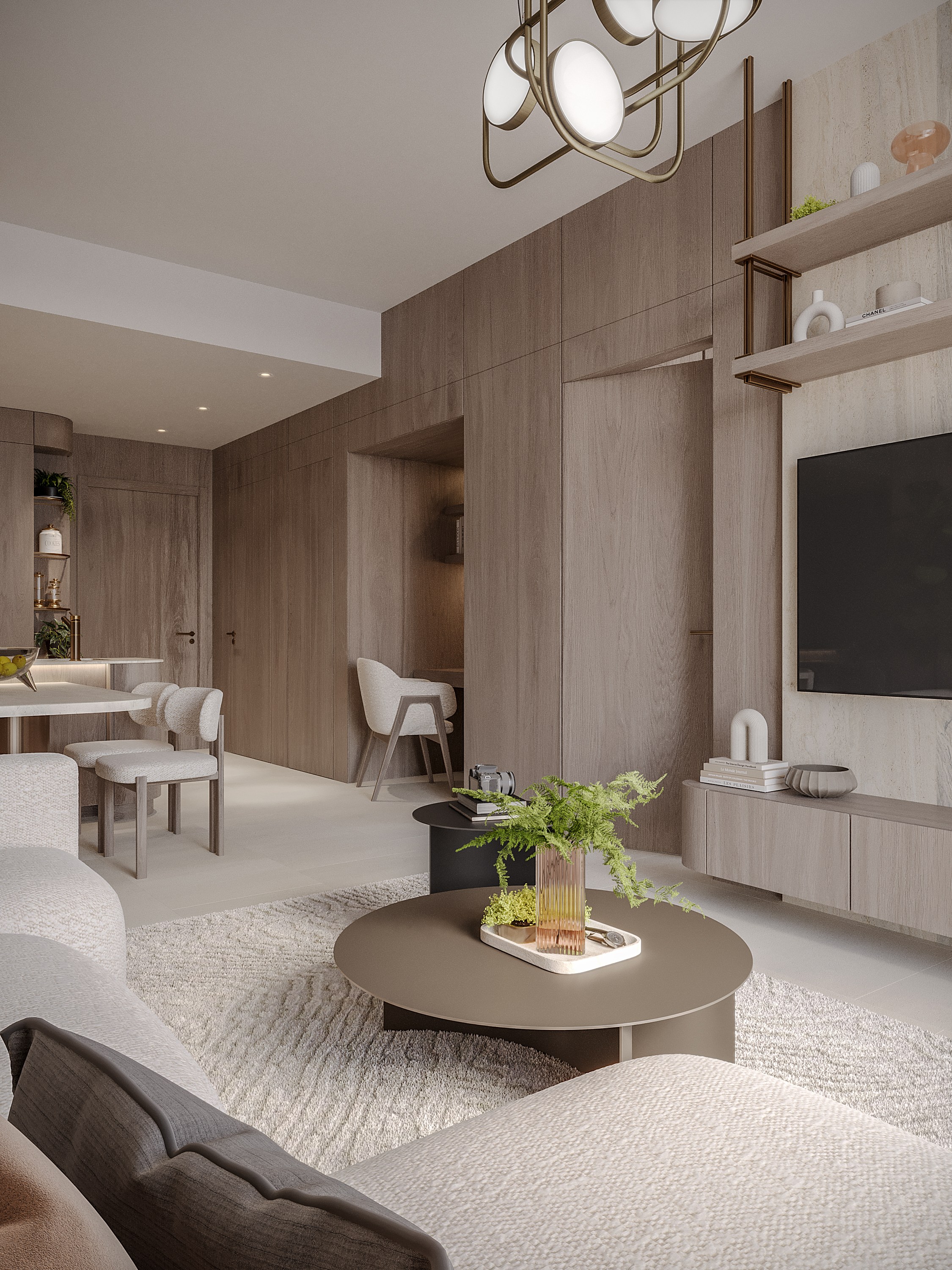 Open plan living and kitchen
