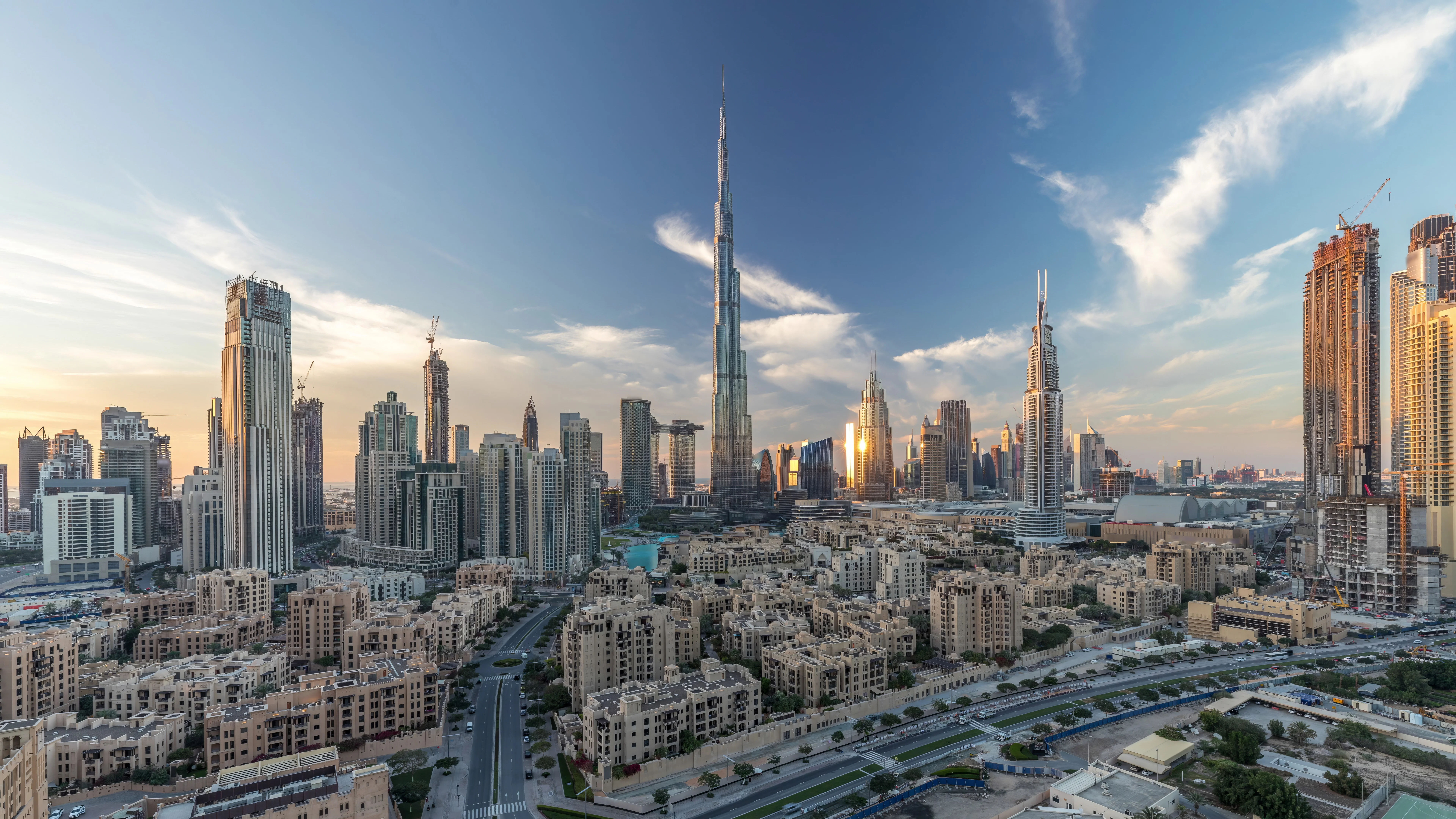 Dubai skyline with Burj Khalifa